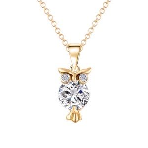 *CLEARANCE!!!* Owl Gold Diamond Necklace